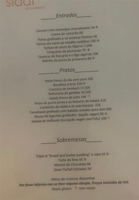 staar restaurante menu|STAAR Restaurante